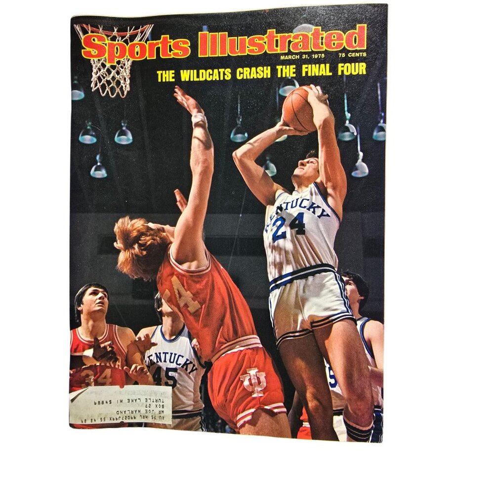 Vintage Sports Illustrated Basketball Magazine 1975 Kentucky Wildcats Final Four